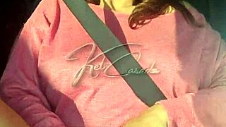 amateur couple flashes in car to provoke truck drivers