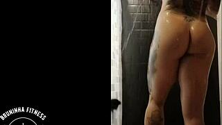 redhead rider shaves in shower and leaves smooth complete on red