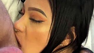 Hot Latina Model Teases In Lingerie Backstage