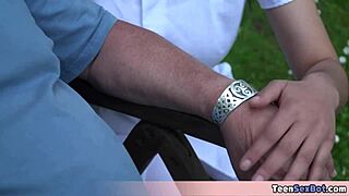 Cute nurse fucks older patient