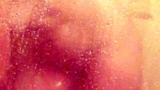 shy bathing in shower