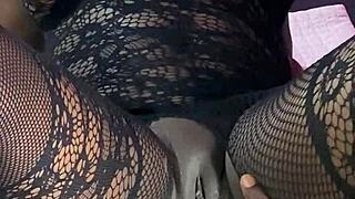 ebony goddess achieves intense multiple orgasms while squirting profusely using the sex machine