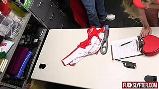 stealing lipstick causes trouble for petite shy and older man