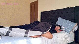 Shy Latina Babe Awakens In Her Lover's Bed For Rough College Sex