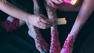 these feet get excited with kinky games