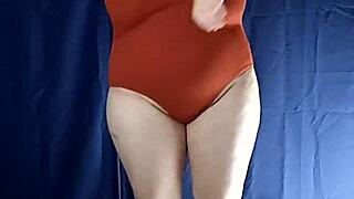 trying on the one piece swimsuit makes me feel beautiful and uncensored