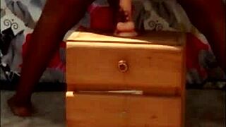 african girl fucks herself outside of her house part 1