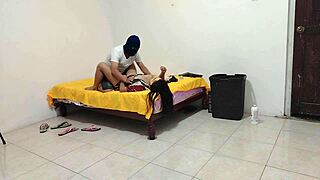 Stepmother Offers Her Stepson a Special Night the Dirty Girl Enjoys a Homemade Missionary-Style Blowjob