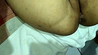 Married brunette displays her incredibly beautiful pussy in homemade video with big tits and ass