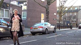 Blonde Amateur Exhibitionist Amber West Upskirt Footage And Public Flashing