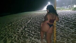 BBW With Pierced Nipples Sucks Hard Cock And Shows Wet Pussy In Empty Bathing Spot