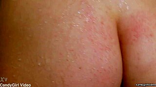 emily addison enjoys a relaxing shower shave