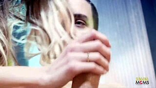 blonde milf with fake boobs and tattoos tempted by big cock for doggy style