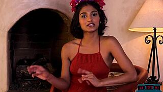 hey, angel constance strips and shows her curves