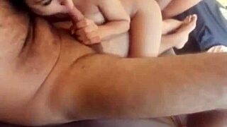 Young amateur describes sucking cock while flashing her wet pussy in homemade scene