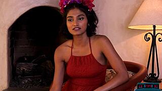 hey, angel constance strips and shows her curves