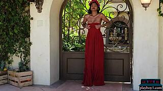 hey, angel constance strips and shows her curves