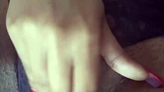 ebony beauty indulges in private relaxation