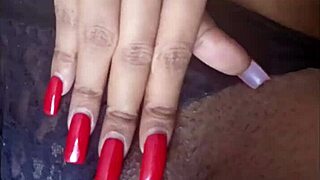 ebony beauty indulges in private relaxation