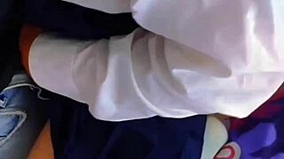 I couldn't resist my teacher, got wrecked in my apartment, begging and choking on his cum, real Mexican school girl.