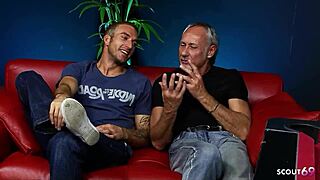 MILF Jasmine Lau in MMF threesome with old and young guys