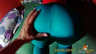 Latina Shows Detailed Leggings Fetish For Fans