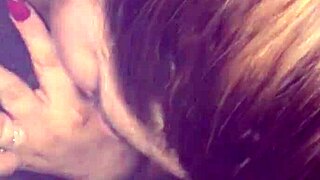 Sloppy bbw latina performs head in car