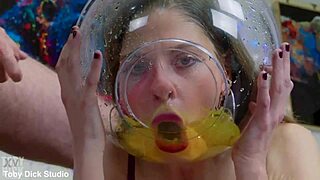 Alice maze recycles piss in extreme face bowl humiliation