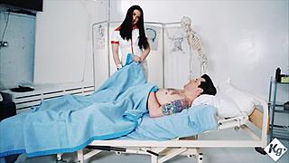 Exotic Fetish Nurse Cures Patient's Masturbation With Hands Mouth And Wet Cunt