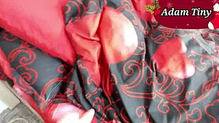 Best Christmas Gift Ever With Redhead Stepsis Sucking Cock And Fucking