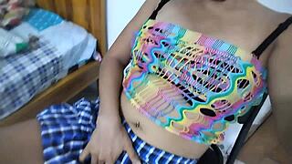 Mature woman fantasizes as student, masturbates sensually