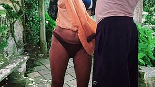 girlfriend having fuck outdoor