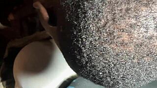 Young curvy woman leaves cum load like in porno