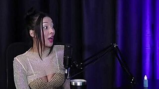 debora and vitoria share sensual moments in sheer red lingerie