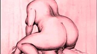 Vintage erotic drawings of hairy antique scenes