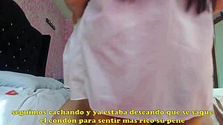 young guy fucks older chick with boyfriend and fills her with semen!