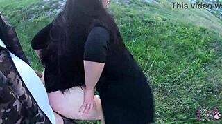 PAWG GOTH SLUT TEEN FUCKED OUTDOORS In Public Doggystyle