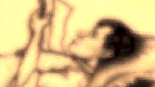 Vintage erotic drawings of hairy antique scenes