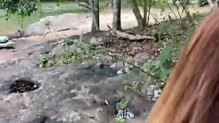 Walking in the woods leads to an unexpected blowjob adventure!