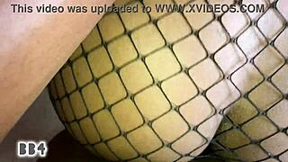 intense homemade black porn featuring ass worshiping, fishnets, and screaming girlfriend