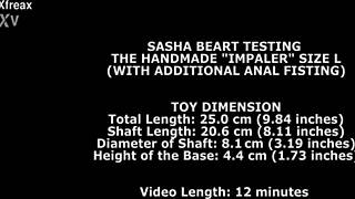 Sasha Beart Testing the Handmade Impaler Size L