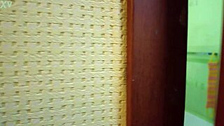 An old hairy guy enjoys a deep blowjob from a pretty blonde beauty in their homemade pov session