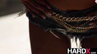 Ebony bombshell gets her pussy pounded by monster cock!