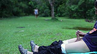 Passionate Outdoor Masturbation Encounter