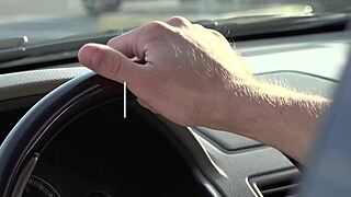 Skinny Blonde Engages in Detailed Sexual Encounter with Her Driver