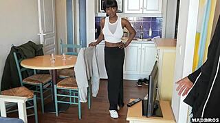 A Dominatrix Guard With Big Tits Catches Us And Wants To Suck Us To Avoid Police