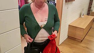 kiwi piss drinking milf slut used as toilet while trying on clothes at the mall 😈