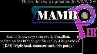 Karina Rose fucked by four huge cocks