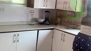 Hot chef serves juicy pussy for licking