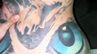 this girl with split tongue deepthroats me and lets me cum on her face